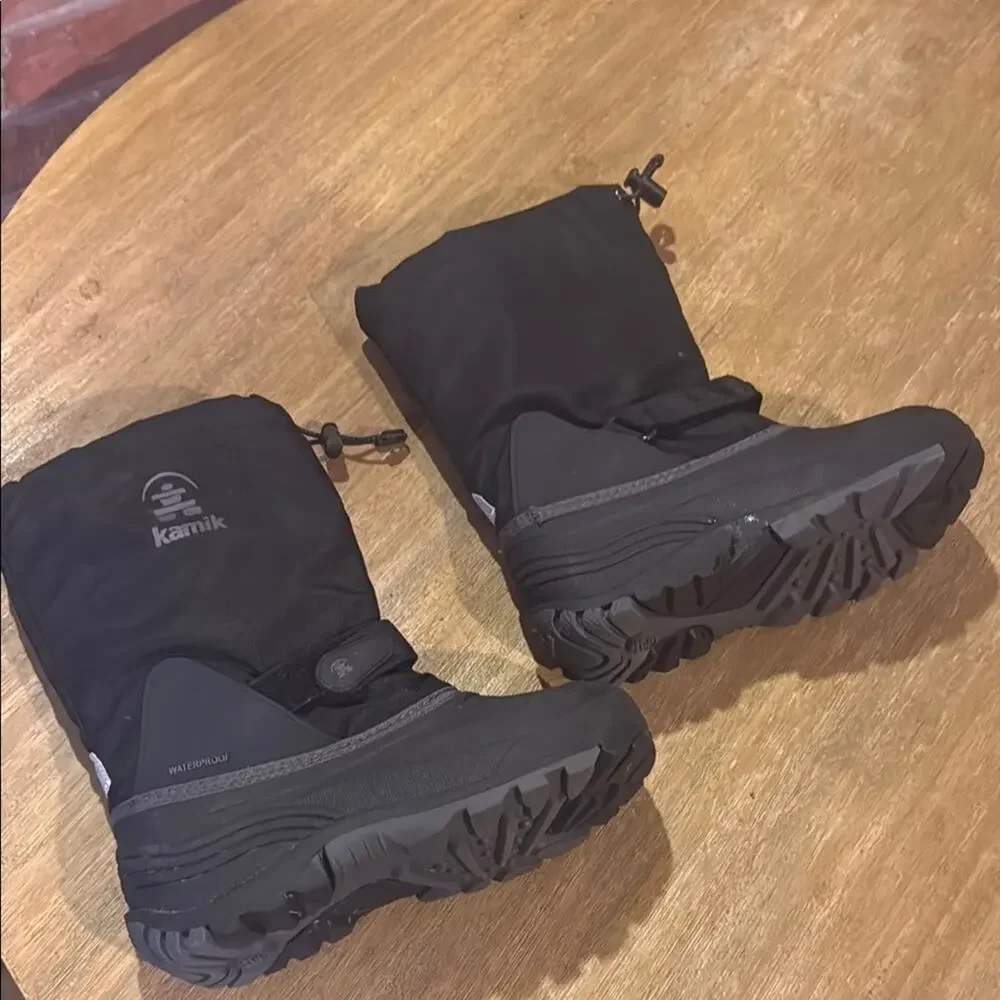 Kamik Canada Winter Boots Adult Sz 5 Black Removable Wool Liner Unisex
